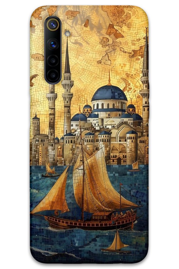 Realme 6 Case Hd Pattern Printed Back Cover - Sailboat Suleimanliye