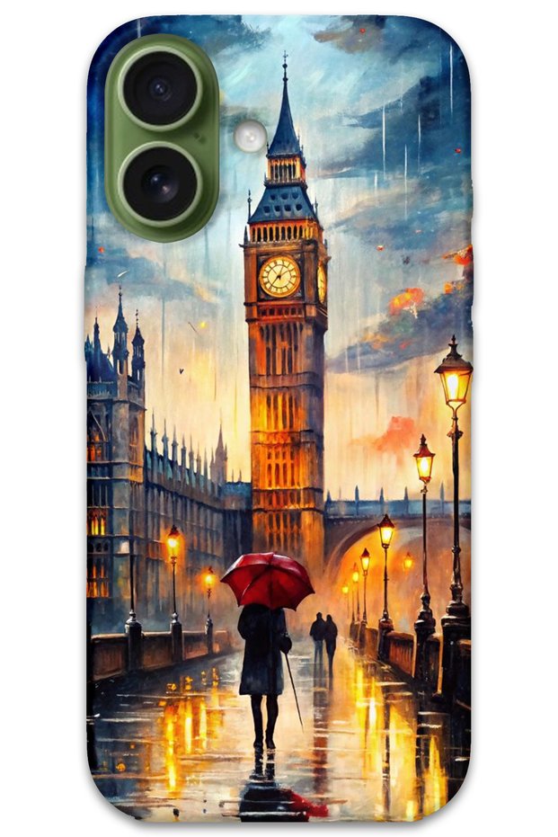 غطاء خلفي لهاتف iPhone 17 بنمط HD مطبوع - برج الساعة