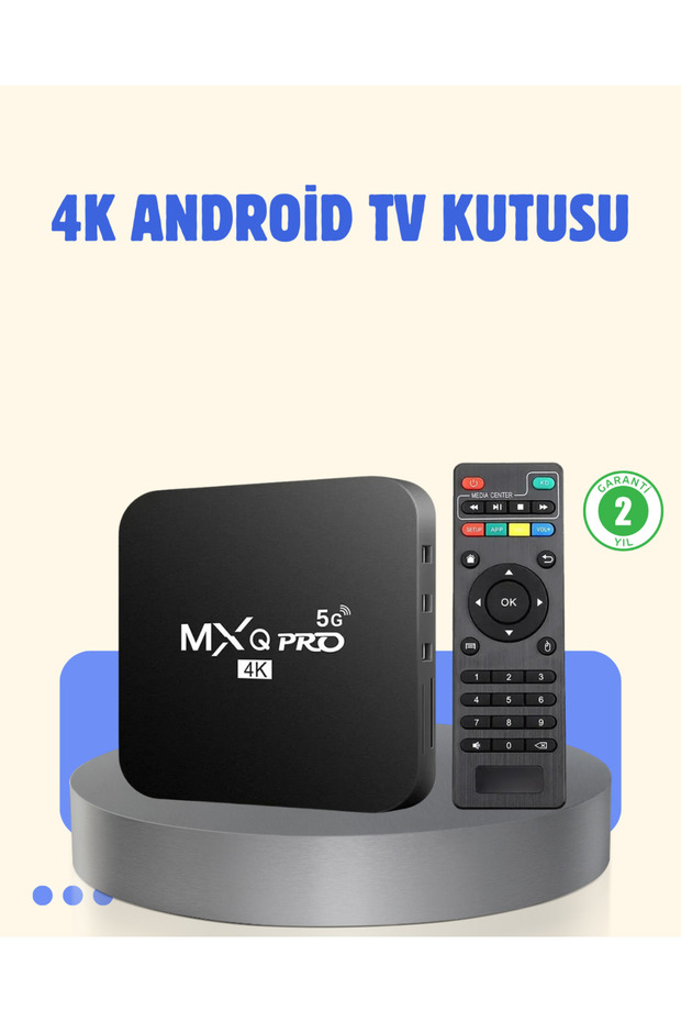جهاز تلفاز أندرويد 4K - ذاكرة وصول عشوائي 2 جيجابايت وذاكرة تخزين 16 جيجابايت، صندوق وسائط ذكي مع اتصال واي فاي سريع