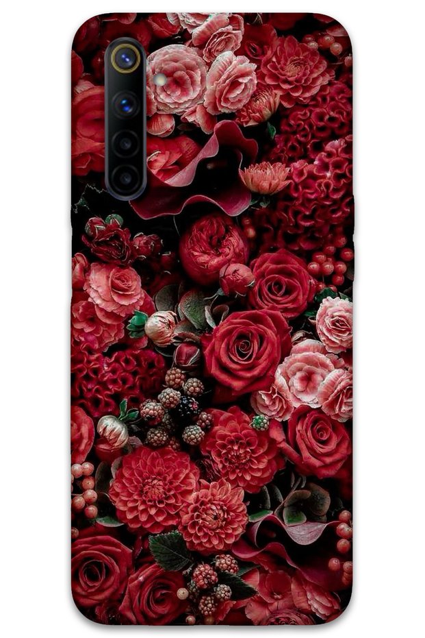Realme 6 Case Hd Pattern Printed Back Cover - Roses
