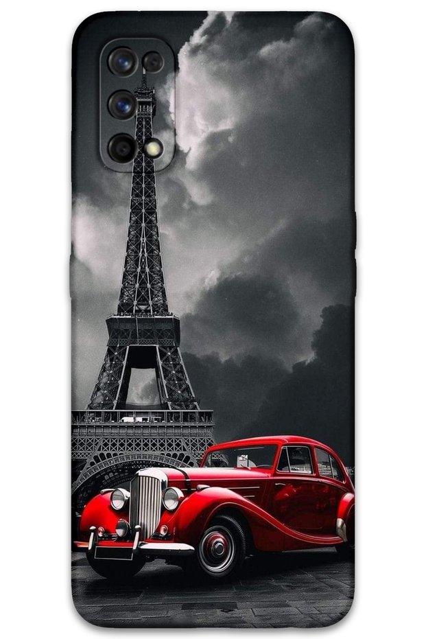 غطاء خلفي لهاتف Realme 7 Pro بنمط HD مطبوع - Cool Eiffel