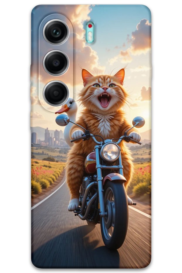 Tecno Camon 40 4g Case Hd Pattern Printed Back Cover - Crazy Cat