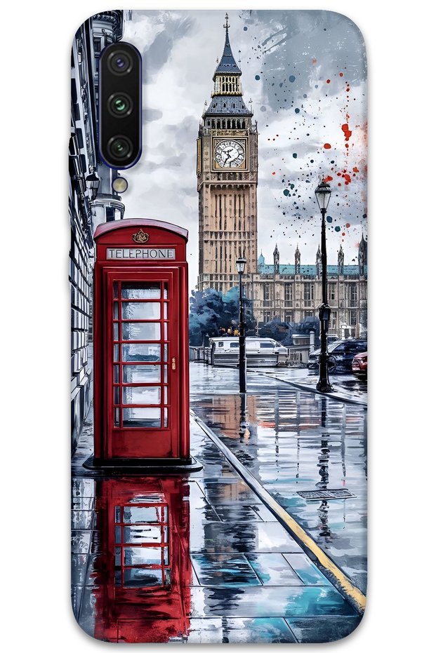 Xiaomi Mi A3 Case Hd Pattern Printed Back Cover - London