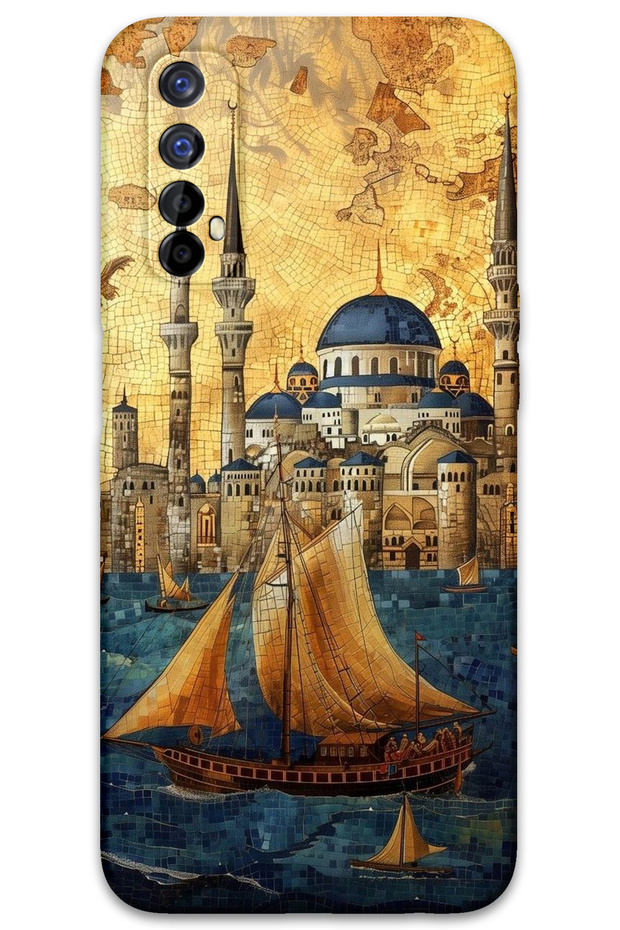 Realme 7 Case Hd Pattern Printed Back Cover - Sailboat Suleimaniiye