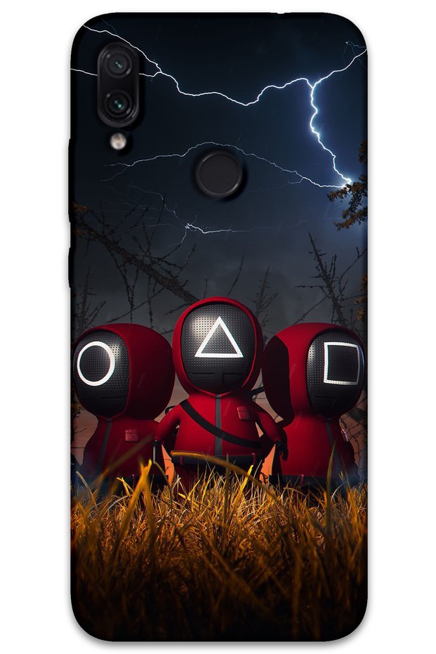 غطاء خلفي لهاتف Xiaomi Redmi Note 7 بنمط HD مطبوع - Squid Game Minion