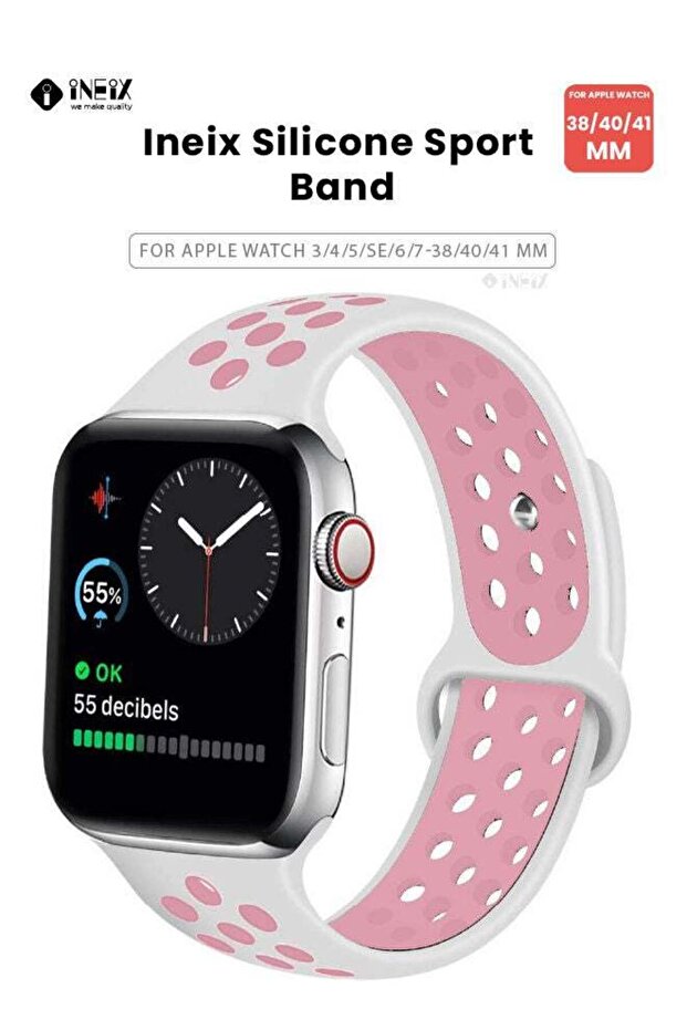 حزام بديل رياضي ناعم من السيليكون من Nike Edition لساعة Apple Watch مقاس 38 و40 و41 مم