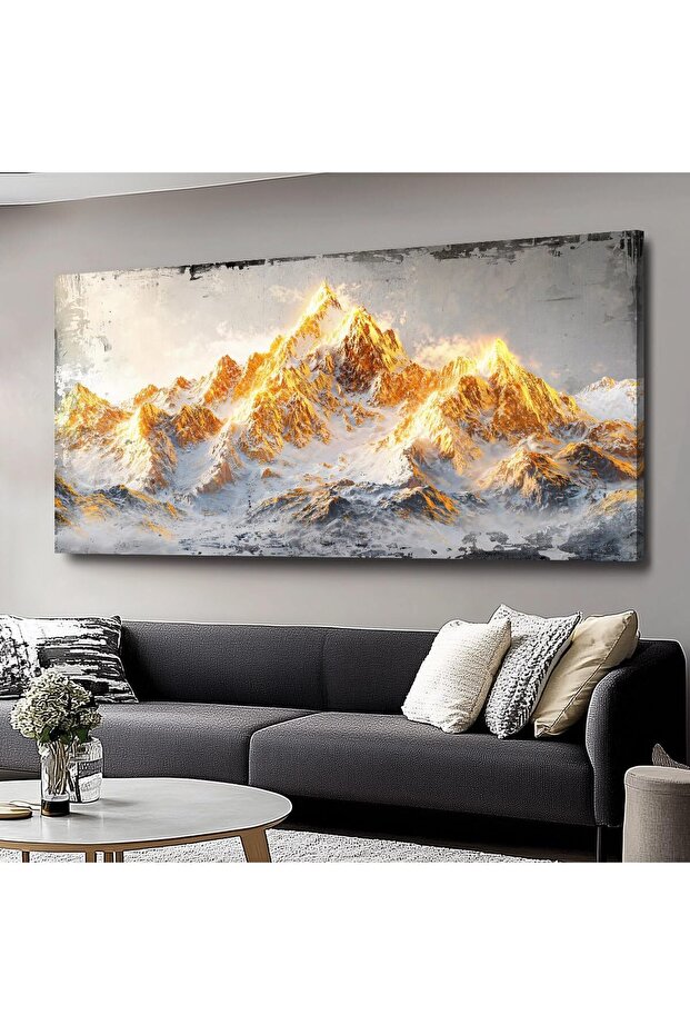 Mountain Peak Wall Art Nature Landscape Wrap Canvas Decor 50x100 cm