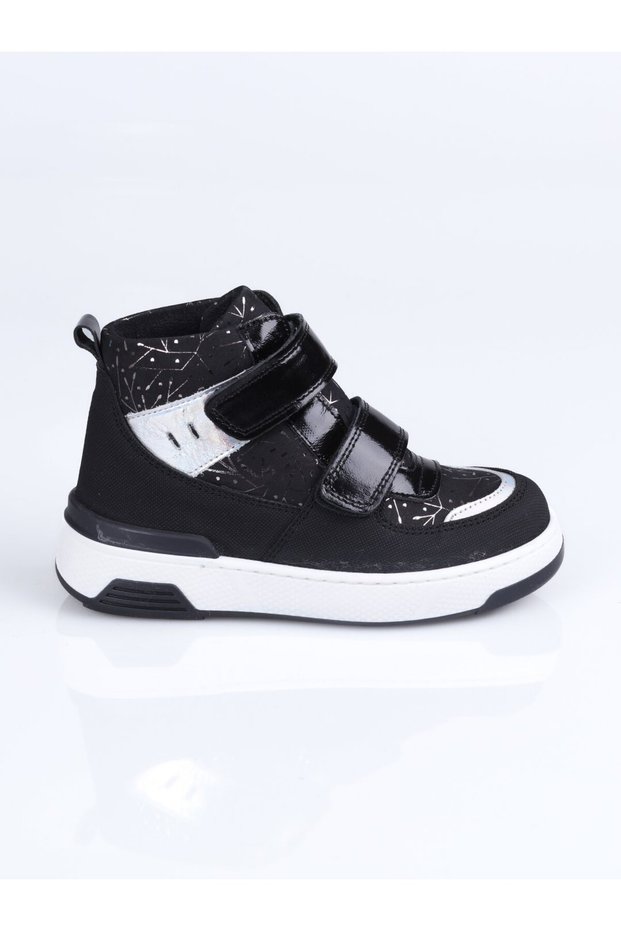 2710 Genuine Leather Boots F.-Black-Silver - 36