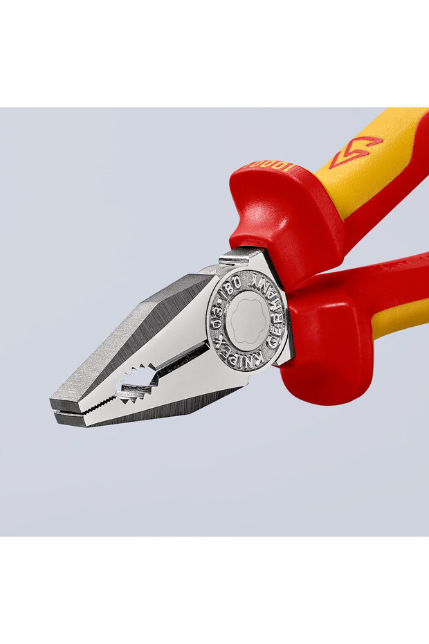 Combination pliers with multi-component grips, insulated according to VDE, chrome plated, 180 mm - 7