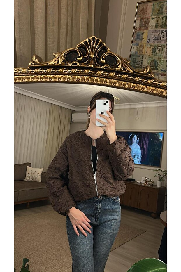 ZR MODEL İŞLEMELİ BOMBER CEKET - 2