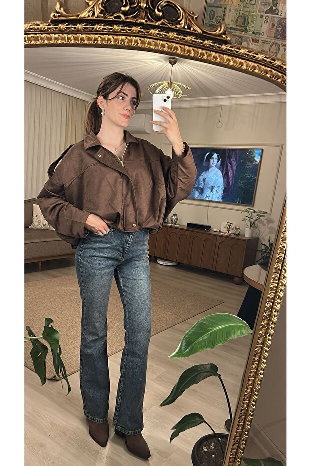 MEVSİMLİK SÜET BOMBER CEKET - 3