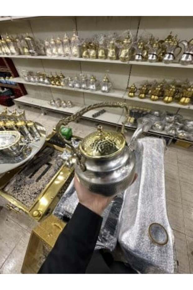 إبريق شاي نحاسي أصلي للاستخدام