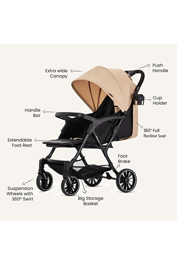 Stroller Flylite - Ivory - 6