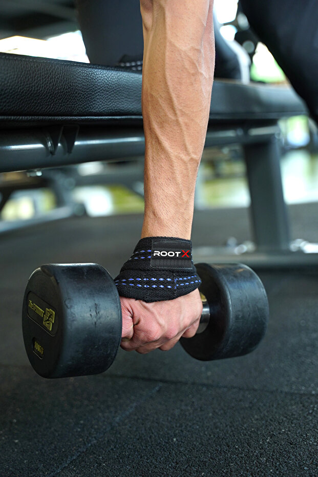 8 Loop Lifting Straps Siyah Mavi (S-M BEDEN) - 2