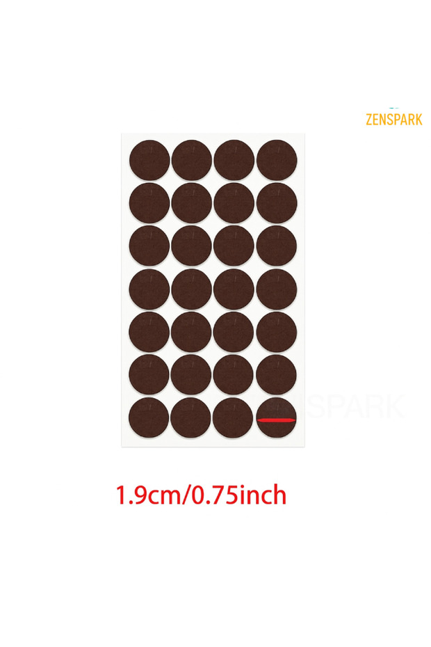 32 Pieces Adhesive 1.9 cm Round Felt Furniture Table Chair Hardwood Floor Protector Anti-Slip