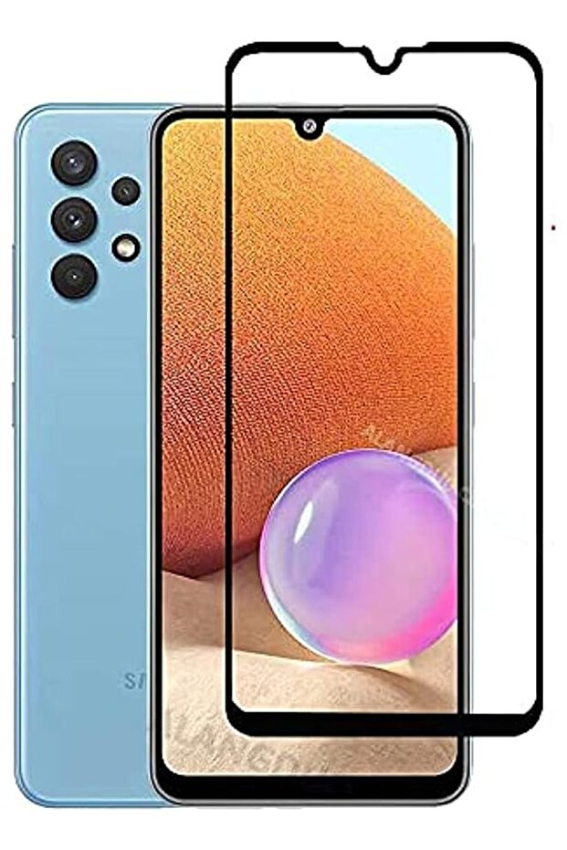 Samsung Galaxy A32 4G / A31 Full Glue Edge-to-Edge Tempered Glass Screen Protector - Black