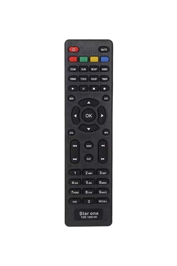 Satellite Receiver Remote Control Black