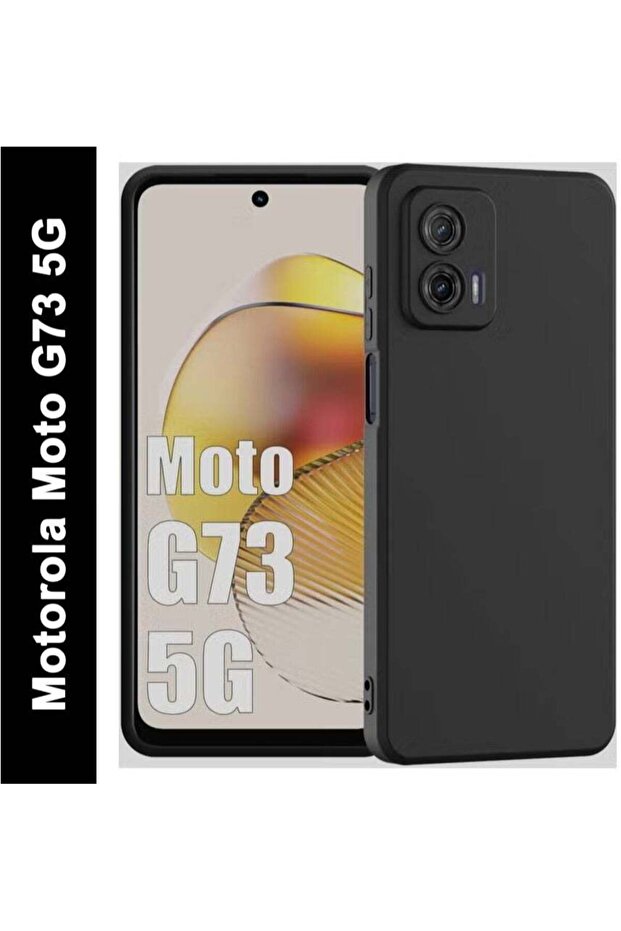 Motorola G73 Soft Silicone TPU Case Matte Black Slim Protective Cover
