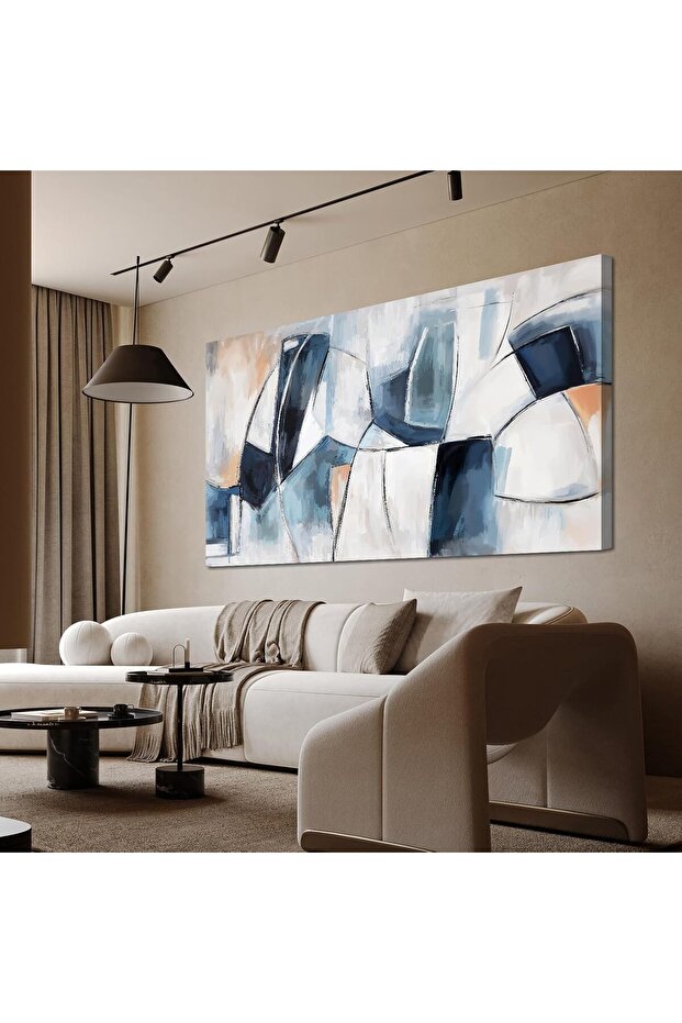 Colorful Abstract Wall Art (50x100 cm) – Modern Framed Canvas Print