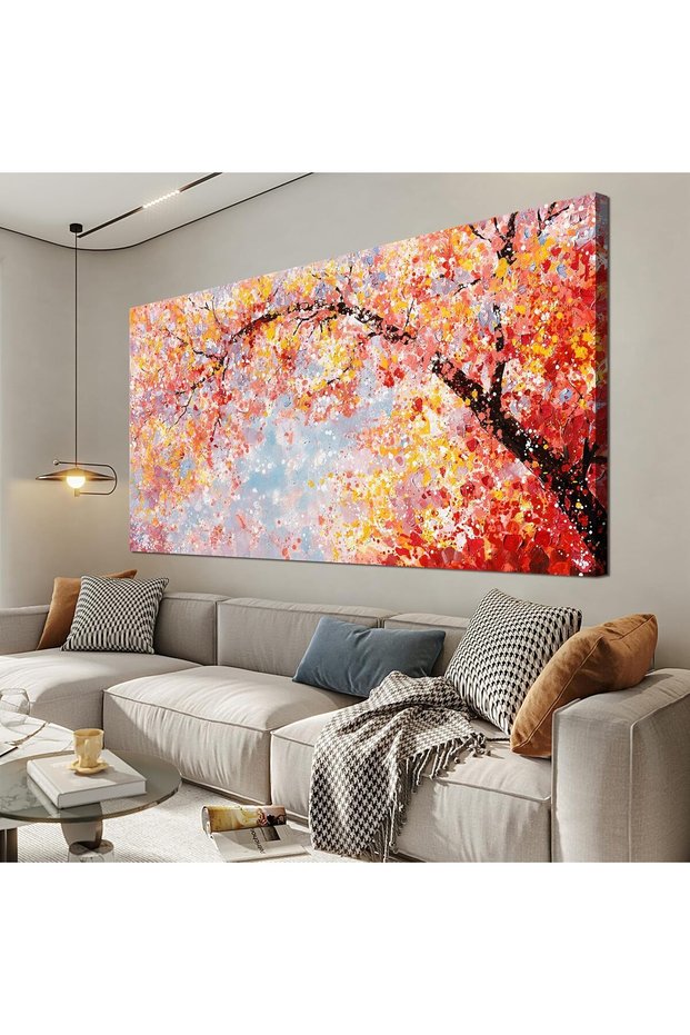 Colorful Tree of Life Wall Art (60x120 cm) – Modern Framed Canvas Print