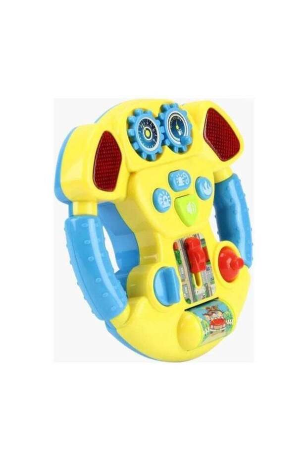 Kids Steering Wheel Toy with Lights, Sounds & Music - Educational Pretend Driving for Tod
