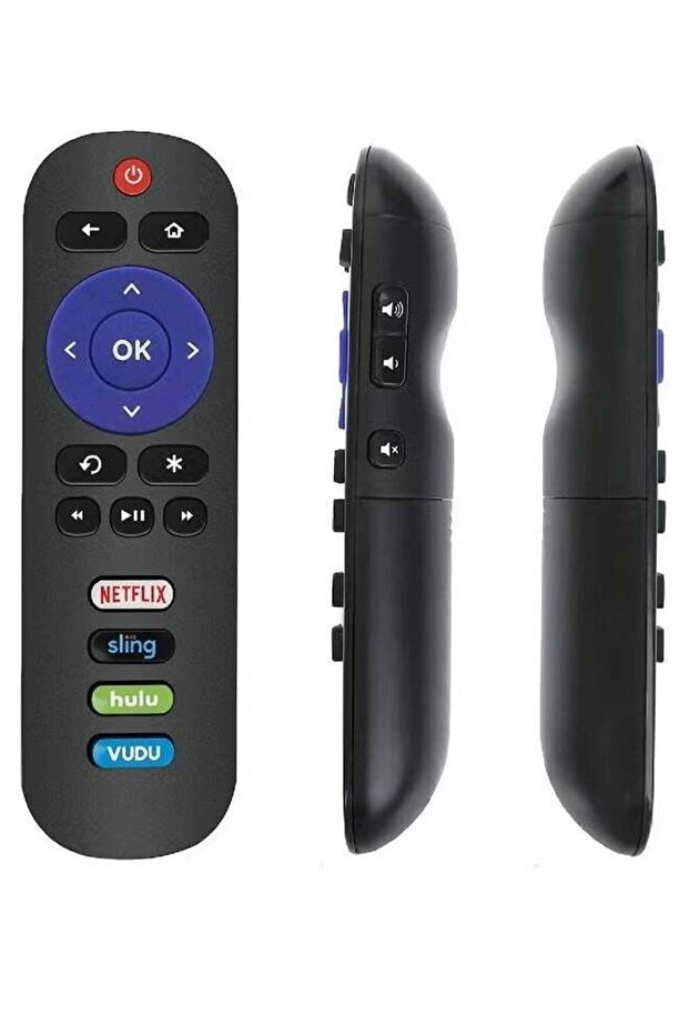 Replacement Remote Control For TCL Roku With Netflix Power/Voice + - Control Buttons Black