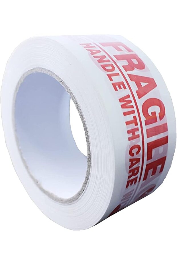2 Inch Fragile Tape Heavy Duty (48 mm x 50 Yards) - Pack of 2