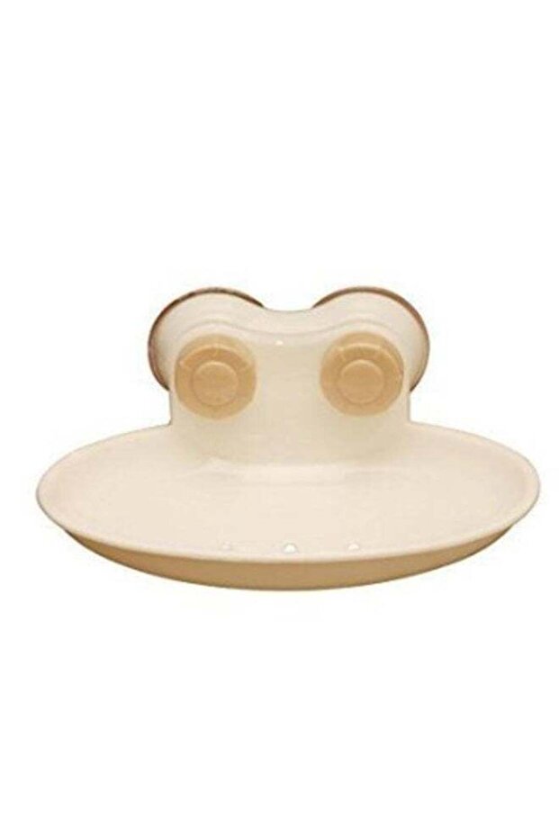 Suction Wall Mounted Soap Holder – No Drilling, Waterproof, Beige