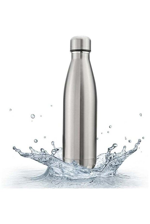 Stainless Steel Water Bottle, 500ml, Silver, Pack of 1