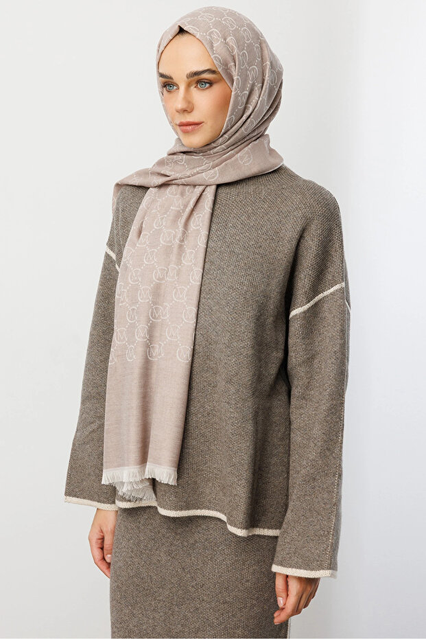 Soft Pembe Yün İpek Şal - 6