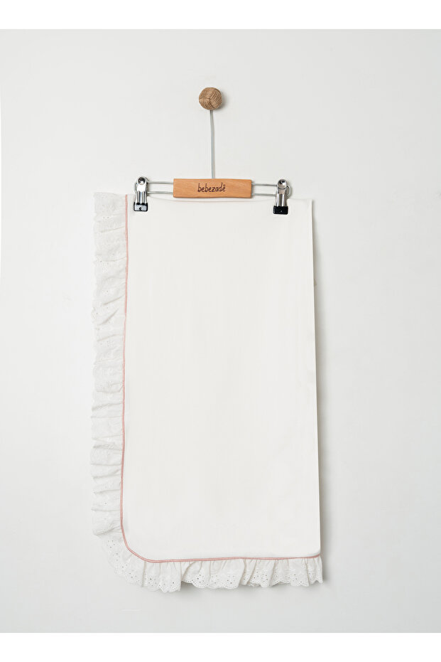 بطانية قطنية ممشطة حواف أسطوانية مزخرفة بالترتر - 1