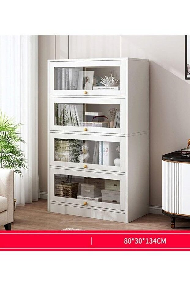 Storage Cabinet Organizer With Multiple Layers with Doors 80*30*134cm