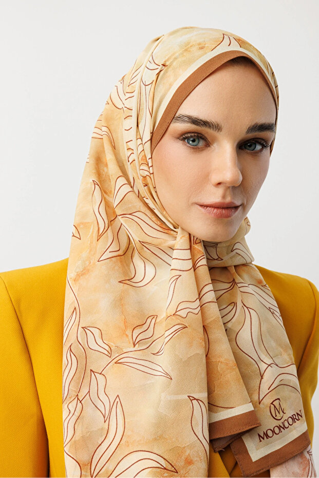 Wheat Frond Pattern Hebei Silk Shawl - 6