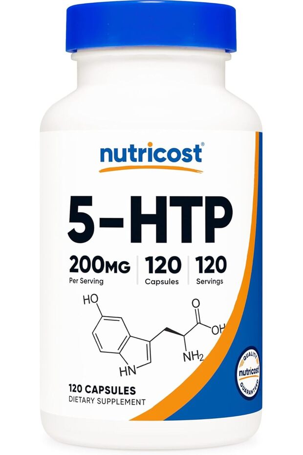 5-HTP 200mg, 120 Vegetarian Capsules (5-Hydroxytryptophan) - Non-GMO & Gluten Free