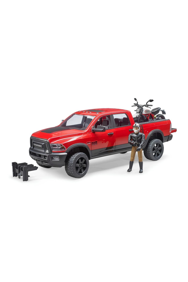 Ram 2500 Pickup, Ducati Motorcycle and Rider Br02502