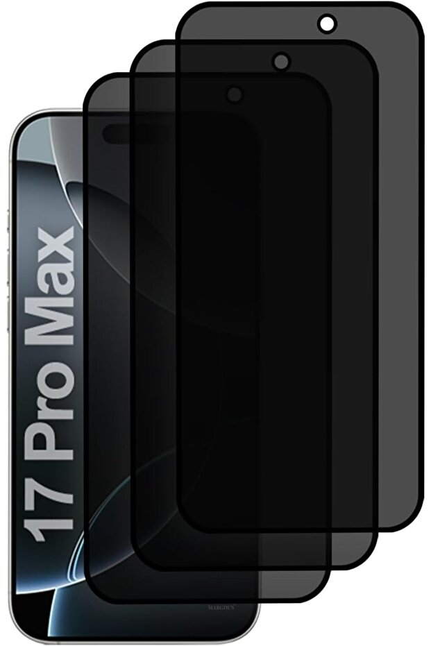 3 Pack iPhone 17 Privacy Tempered Glass Screen Protector, 9H, Anti-Spy, Anti-Fingerprint