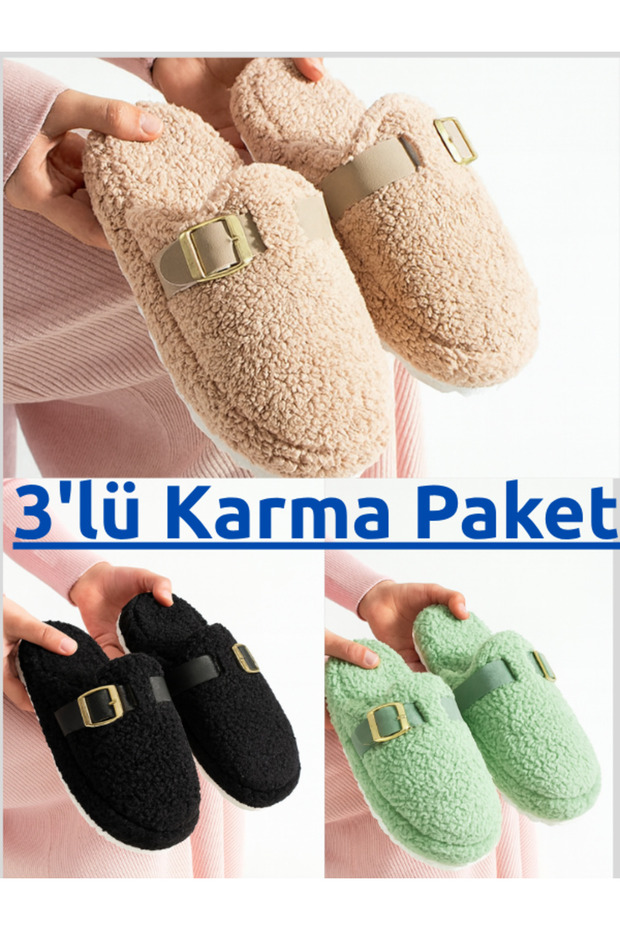 Pack of 3 Soft Women's Winter House Slippers Dowry Slippers Gift Slippers House Slippers Stc1158