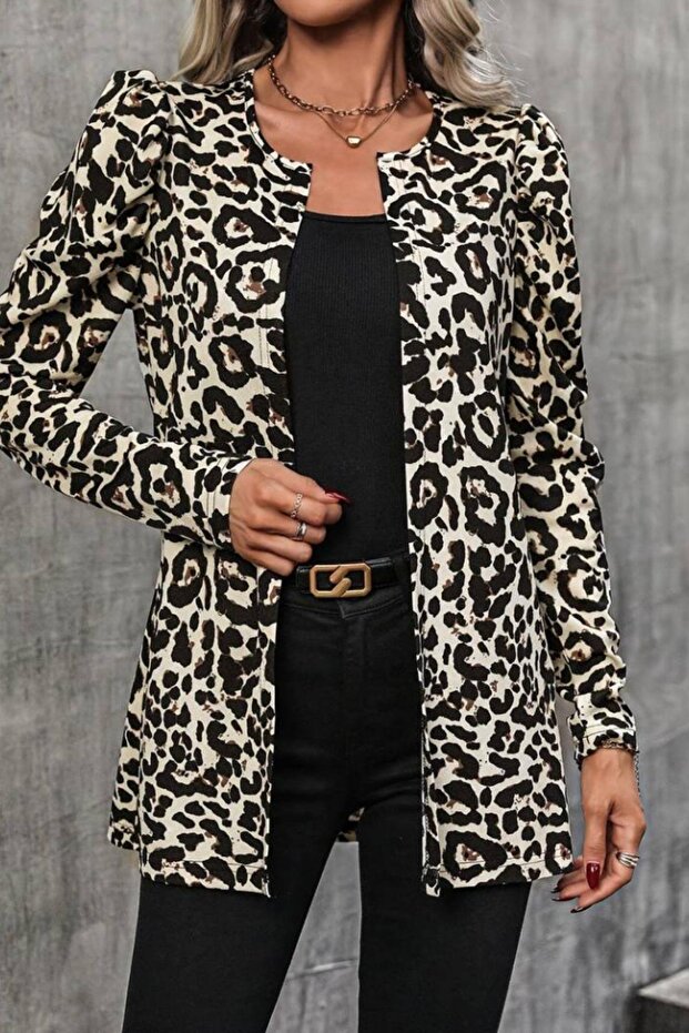 Önü Açık Şardonlu Dalgıç Ceket - 1