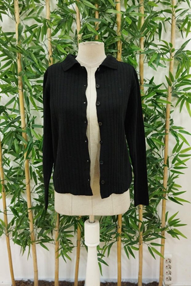 سترة تريكو بأزرار أمامية - 4