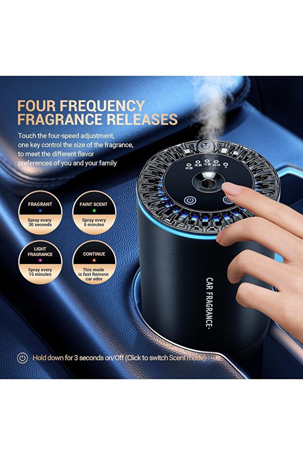 Car Diffuser Humidifier Star Projector 150ml LED Aromatherapy Diffuser - 4
