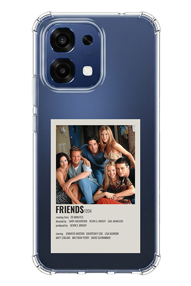 جراب سيليكون مطبوع متوافق مع هاتف اوبو A6 برو بتصميم ملصق صغير للأصدقاء - 1