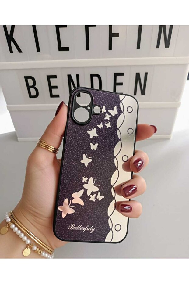 موديل حافظة آيفون 16 بلس بنمط الفراشة - 1