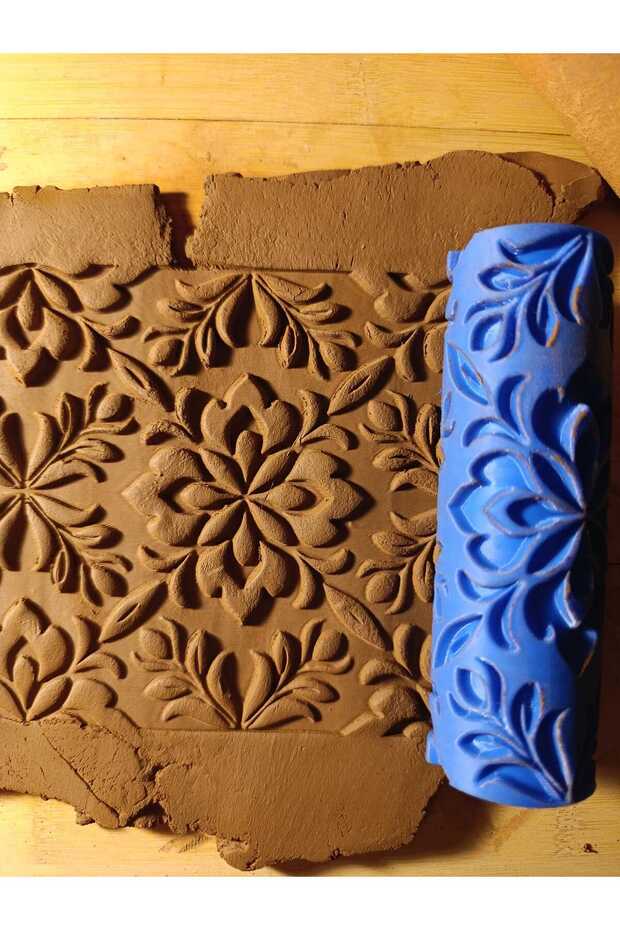 12 cm Texture Roller Pattern Roller Ceramic-Polymer Clay-Cake Making-Cookie