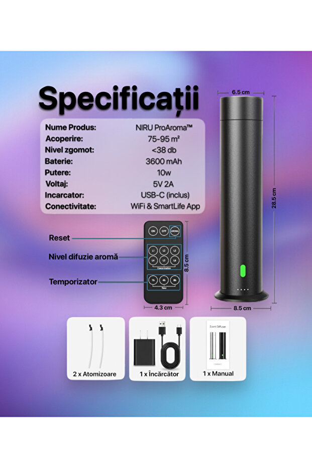 ProAroma™ WiFi Smart Waterless Essential Oil Diffuser - 8