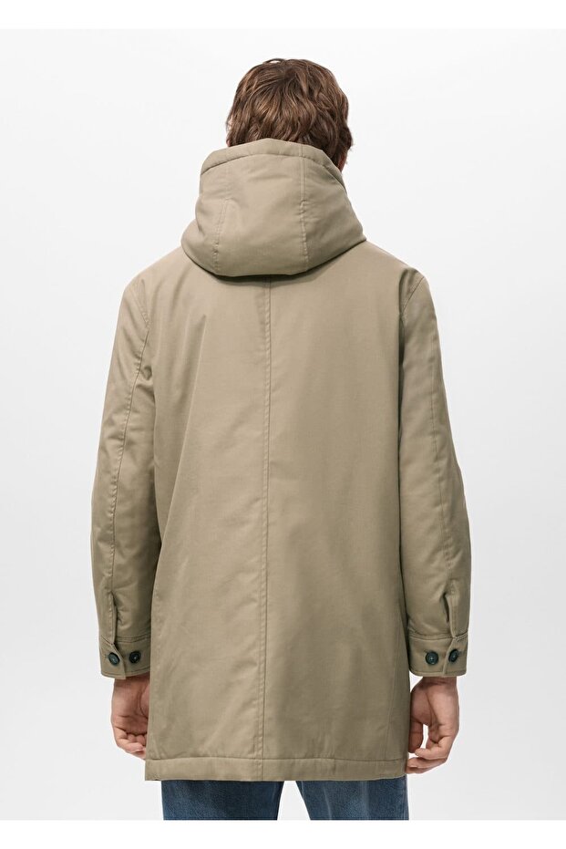 Su itici kapüşonlu kapitone parka - 4