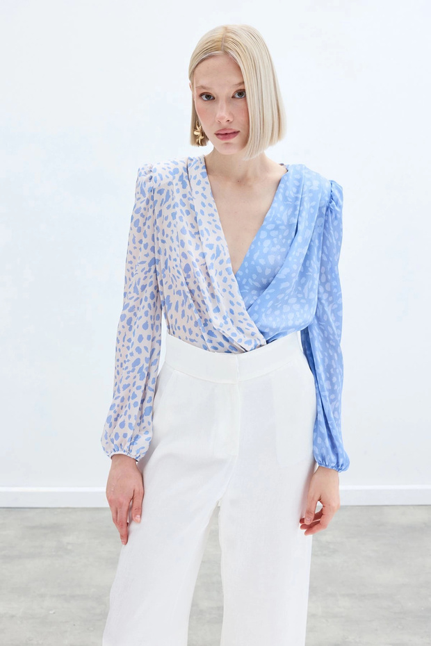 بدلة مزدوجة الصدر منقوشة - BEBEMAVİ ECRU - 2