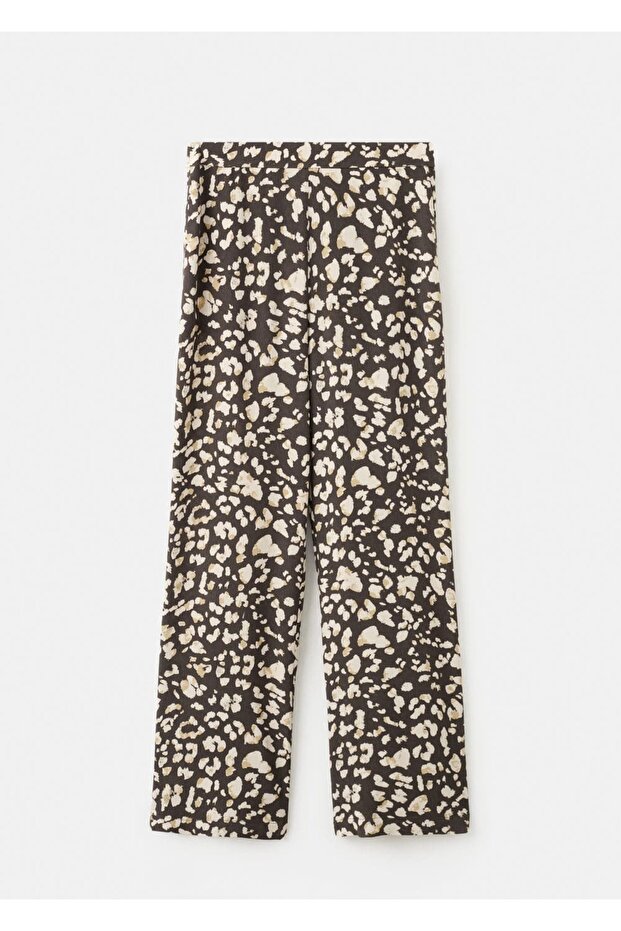 Beli elastik desenli pantolon - 3