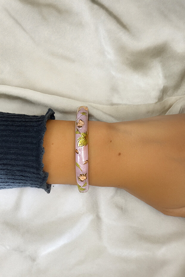 Lila mineli bileklik - 1