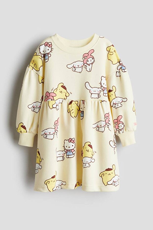 Kız Çocuk Karakter Baskılı Basic Elbise - 1