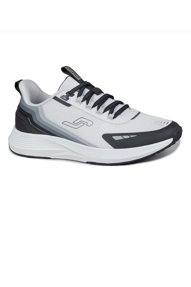 32507 Men's Gray Black Detail Lace-Up Memory Sole Walking Sports Shoes